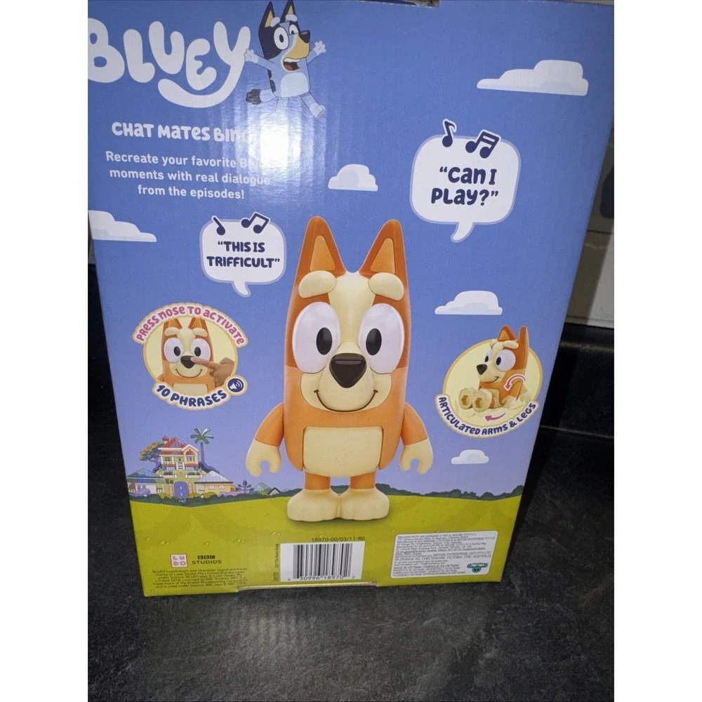 New 2018 Bluey Chat Mates Bingo Talking Articulated Dog Figure Moose Toys